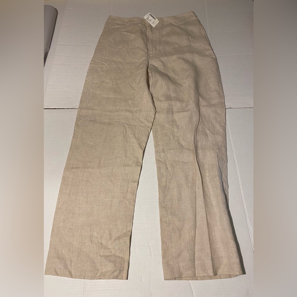 Saks Fifth Avenue Wide Leg Pants in Beige